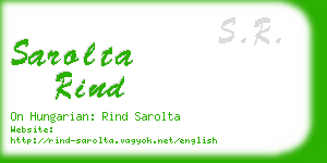 sarolta rind business card